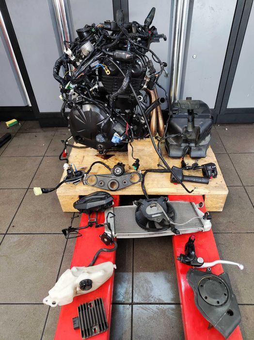 Kawasaki ER6 Swap Kompletny Licznik Kolektor Chłodnica Wtrysk Buggy Quad Silnik 18 tys km WYSYŁKA