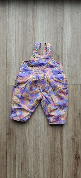 Pajacyk spodenki kombinezon w kwiaty 68
