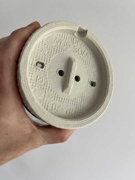 Lampa, biała ceramika, szklany klosz PRL