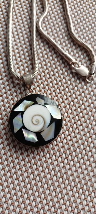 Srebrny łańcuszek z wisiorem 925 OKAZJA