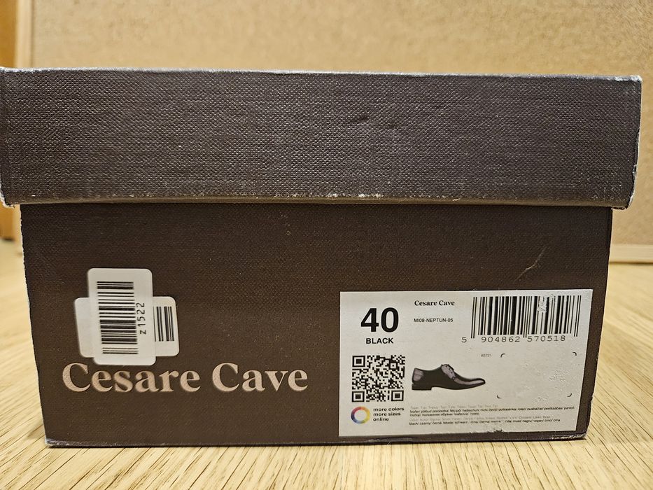 Półbuty skórzone Cesare Cave 40 męskie
