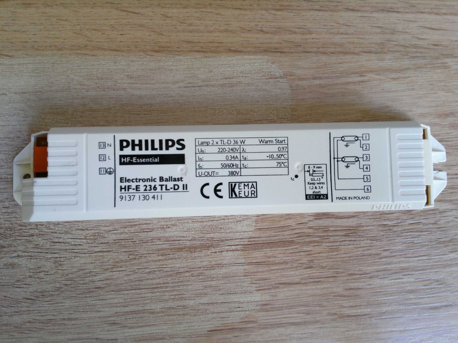 Statecznik do świetlówek philips HF-E 236 TL-D II