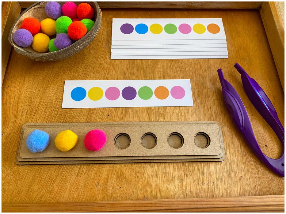 Jogo de madeira - Pompons