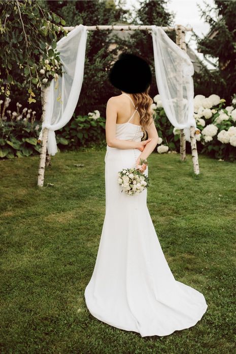 Suknia ślubna 100% jedwab XS/S