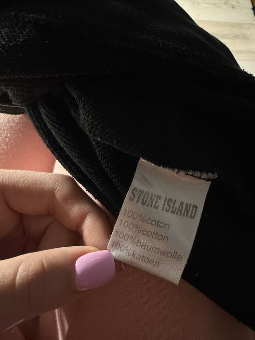 Світшот Stone Island кофта чоловіча кофта спортивна трекінгова кофта лонгслів стон чорна кофта