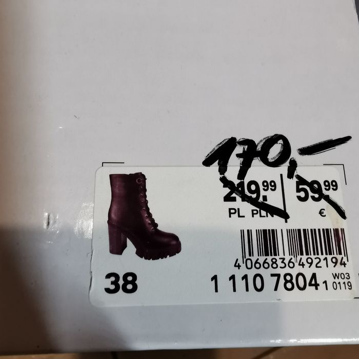 Botki catwalk rozm. 38