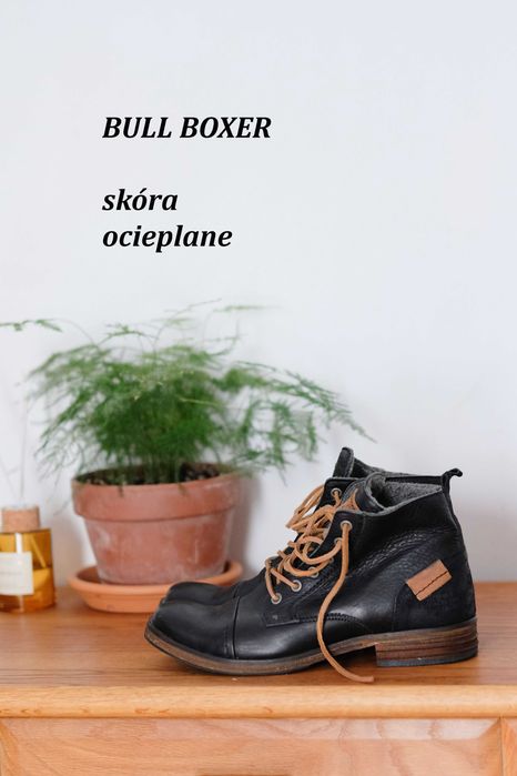 Nowe skórzane trzewiki Bullboxer r. 40 (wkładka 27 cm) ocieplane