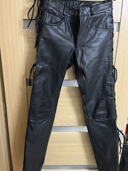 Spodnie skórzane damskie