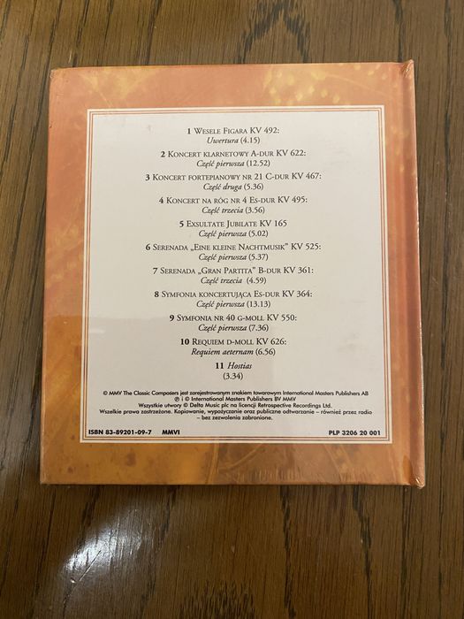 Mozart Mistrzowskie Dzieła płyta CD + książka