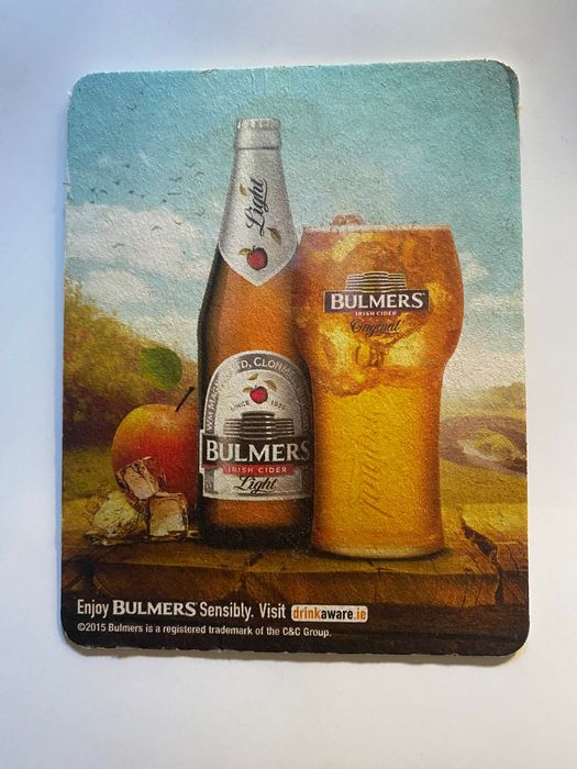 Base para copos - Bulmers Light - Cidra Irlandesa