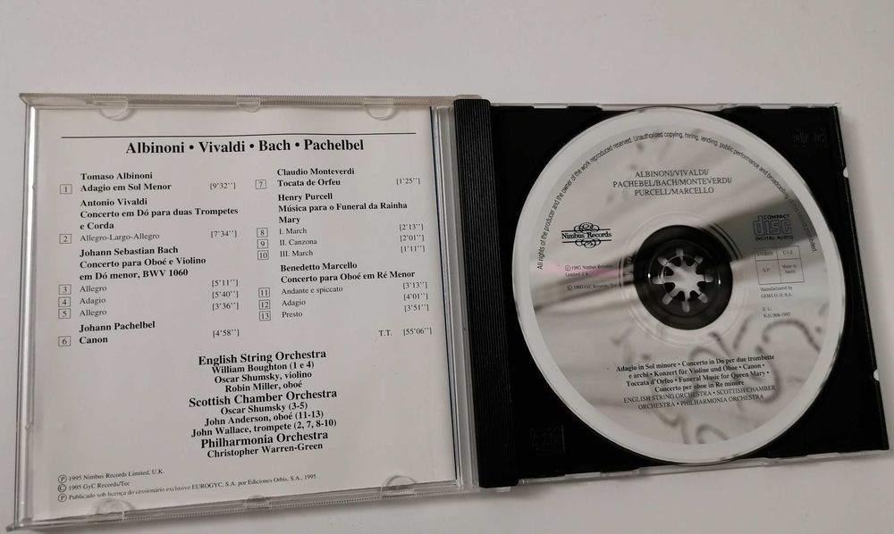 Beethoven e Concerto Barroco - 2 cds colecção Orbis Fabri