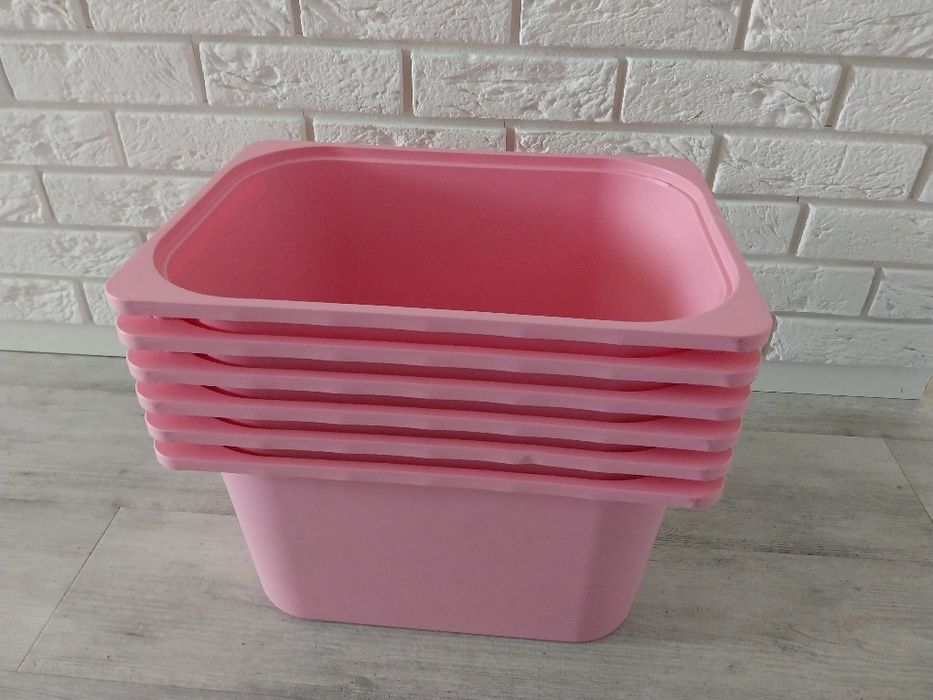 6 pojemników trofast różowych