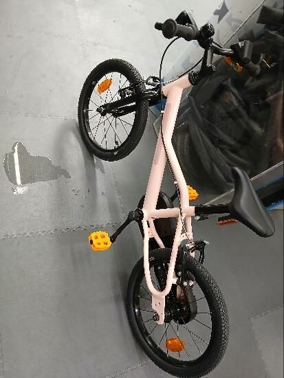 Bicicleta de Criança 16 polegadas 4-6 anos, DISCOVER 500 Rosa