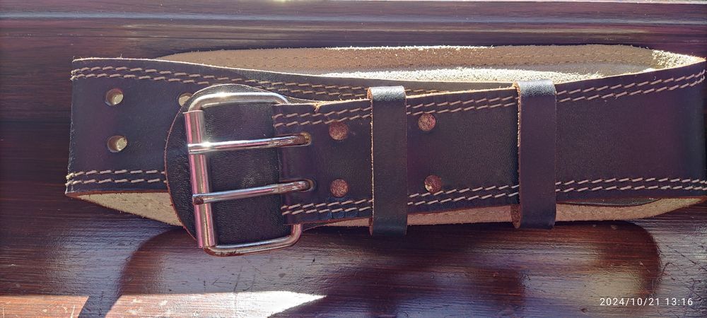 Cinto de culturismo de couro para Weider acolchoado