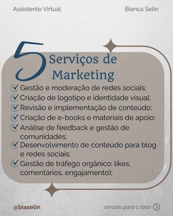Assistente Virtual, Pessoal, Administrativo, Redes Sociais e Mais