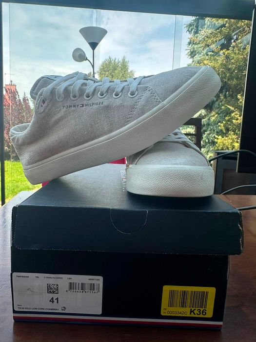 Sneakersy niskie Tommy Hilfiger ecru