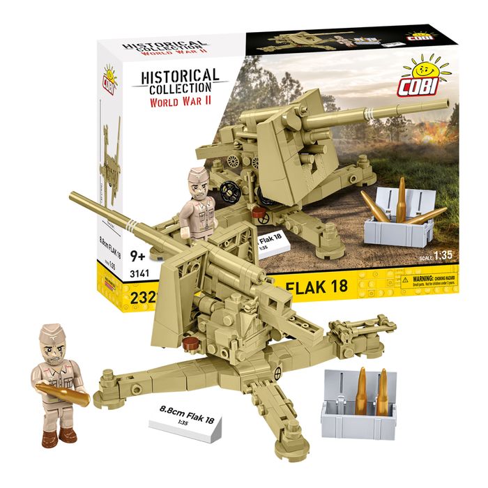 KLOCKI COBI 3141 Działo przeciwlotnicze 8.8Cm Flak 18 (DAK) 232 el.
