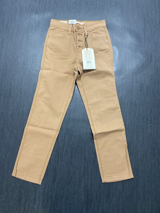Jean Levi’s Mulher 724 High Rise Straight Crop Brun W20 Alongar 90 cm