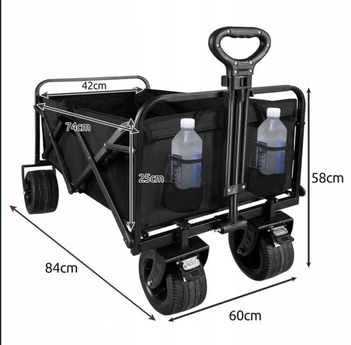 Wózek plażowy składany duży do 100 kg