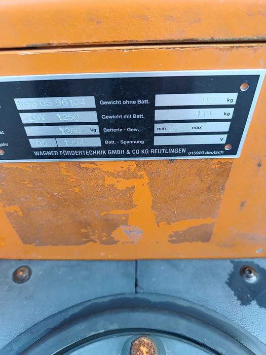 Wózek paletowy elektryczny WAGNER  EGV 1250