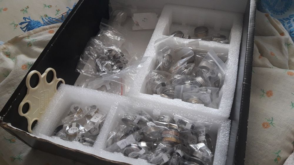 10 aneis em aço novos