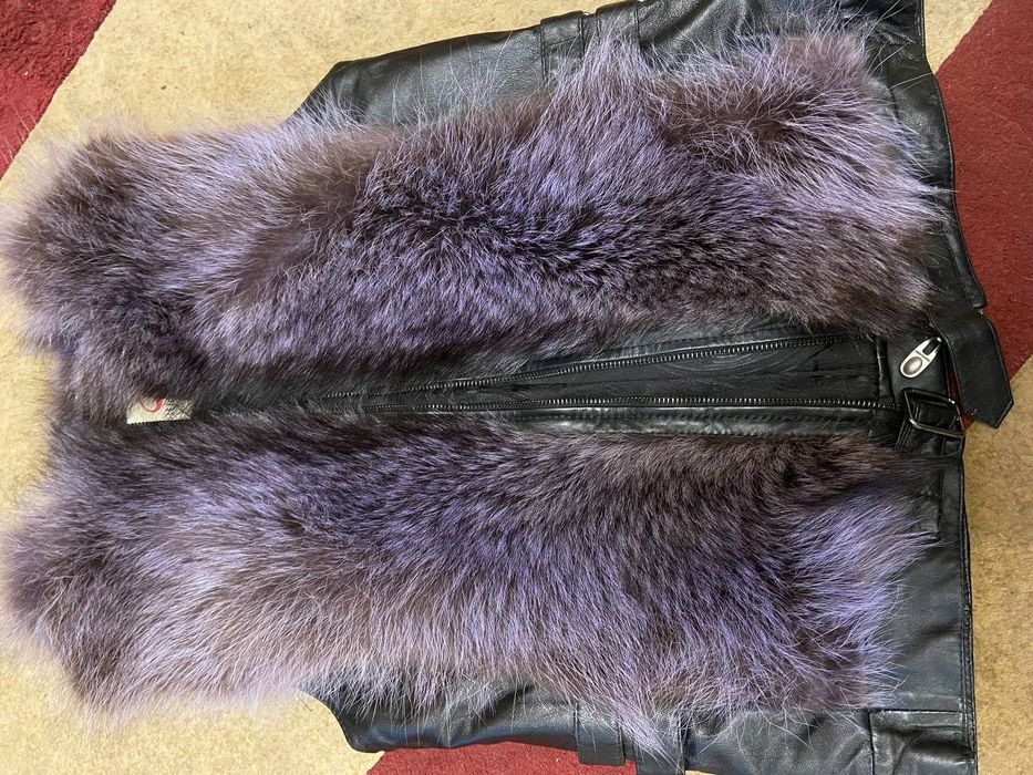 Желетка меховая, натуральный мех, чернобурка