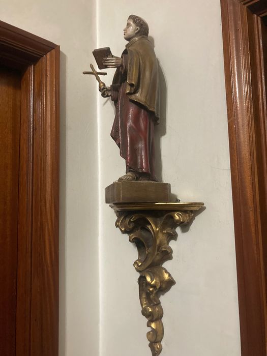 Santo António escultura com suporte