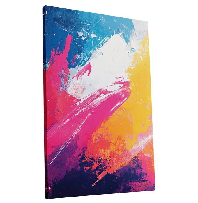 Kolorowy Abstrakcyjny Obraz na Płótnie 50x70 do Wnętrz