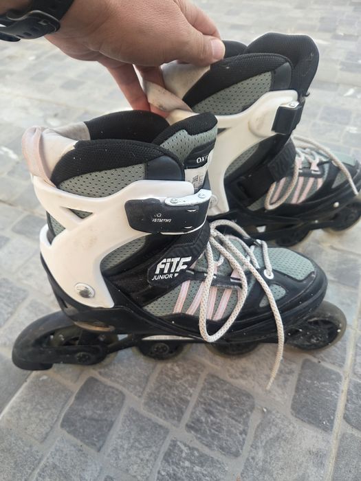 Patins em Linha Ajustáveis Oxelo Fit 5 Junior (Chassis Alumínio)