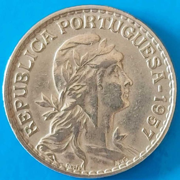1$00 de 1957 Republica Portuguesa