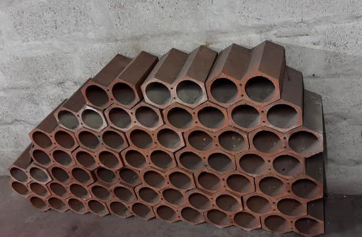 150 módulos duplos para garrafeira em barro