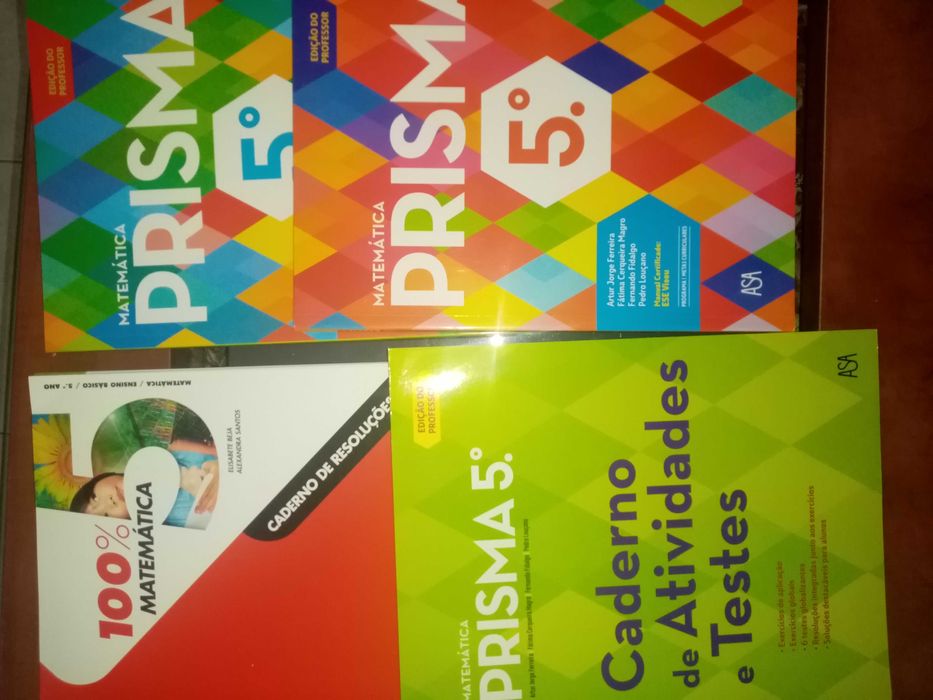 Livros professor 6 9 11 MSI Prisma Cinco 100% Matemática