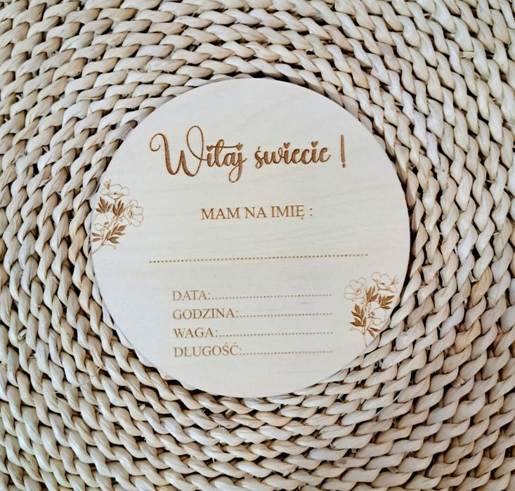 Tablica powitalna Witajcie na świecie narodziny dziecka wesele