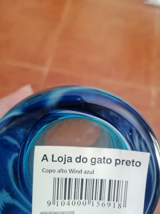Conjunto Copos Azuis Loja Gato Preto