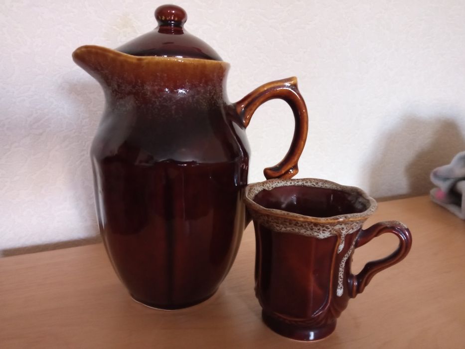 Графин+ чашка. Керамика. Обмен.