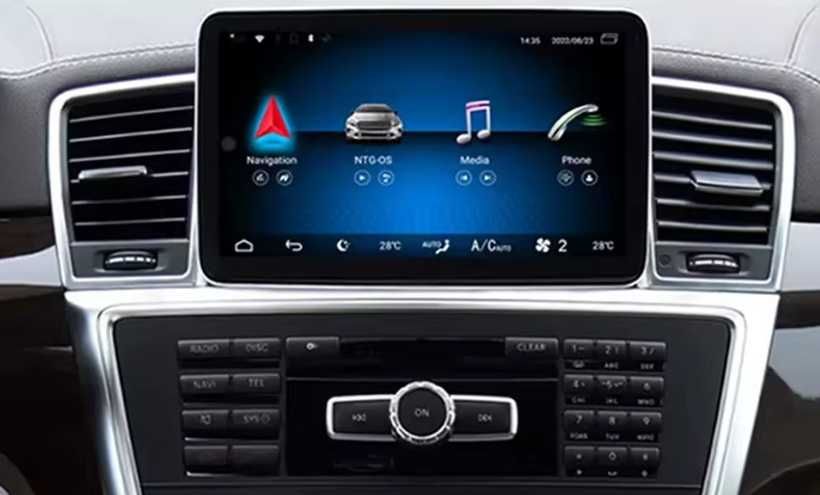 CarPlay Android Auto Radio DAB+ Opcja Android GPS Nawigacja BT WiFi 4G USB MP3 MP4 YouTube Bluetooth Mercedes ML W166 GL X166