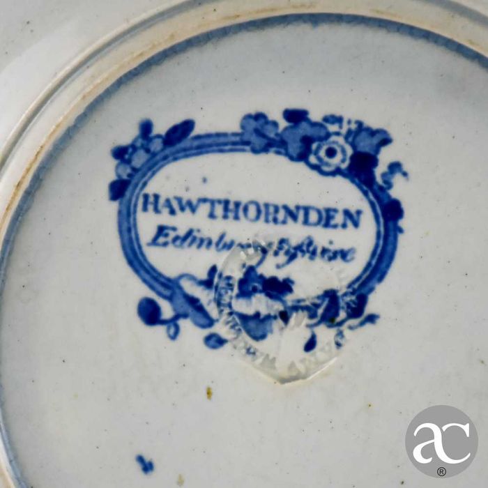 Par de pratos fundos em faiança inglesa Sttafordshire