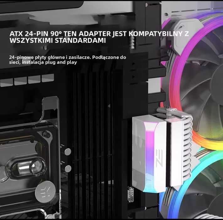 Adapter ATX 24pin aRGB 90 stopni