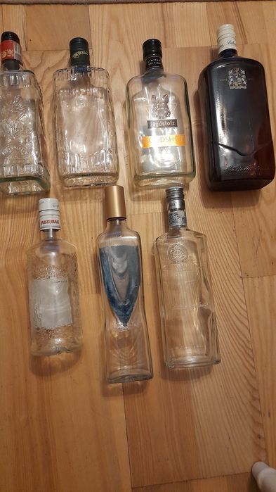 Butelki na nalewki-2 szt brazowe-1 l  i 6 szt-700 ml-25 zl