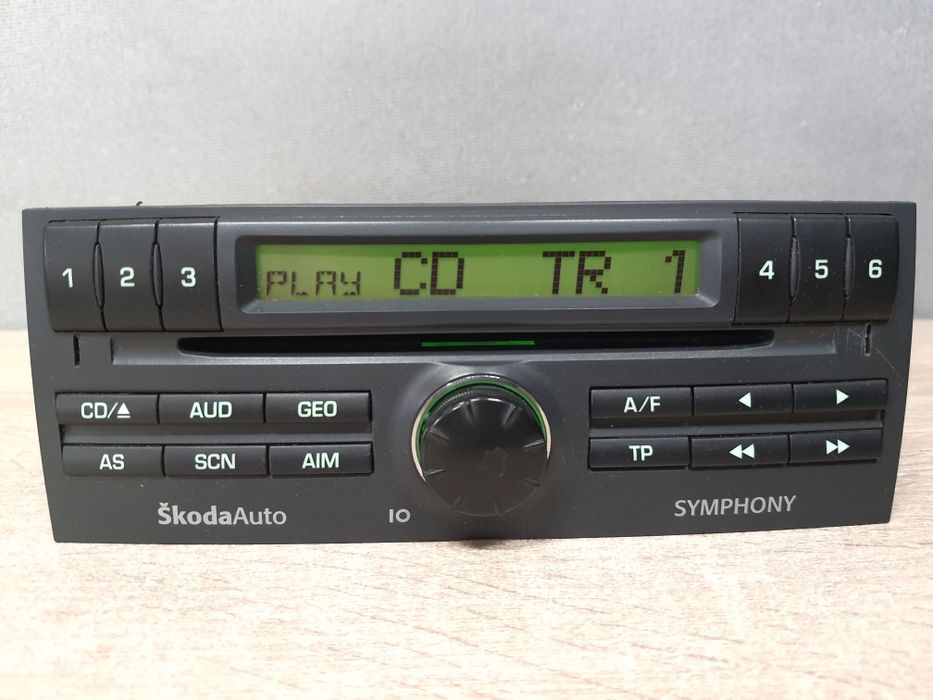 Radio samochodowe Skoda Symphony CD z kodem / Fabia MK1 Zadbane, odtwarzacz Fabryczny