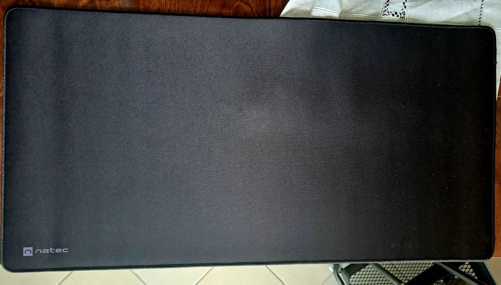 Natec Colors Obsidian Black – podkładka gamingowa XL 80 × 40 cm