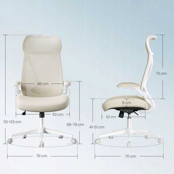 Krzesło Biurowe Songmics Ergonomiczne Obrotowe