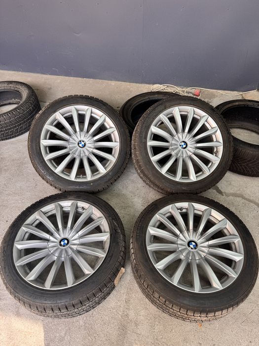 Оригинальные БУ диски BMW R19 Styling 620 G11 G12 G32 8.5J 9.5J 5x112 Шины БУ Snowlino triangle зима разноширокие комплект
