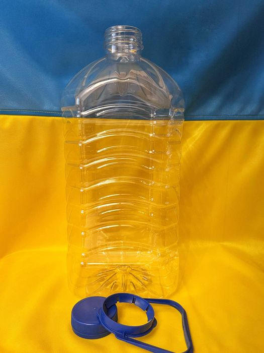 ПЕТ пляшка 0.9 л; 1 л; 5 л; 10 л  (комплект: кришка, ручка)