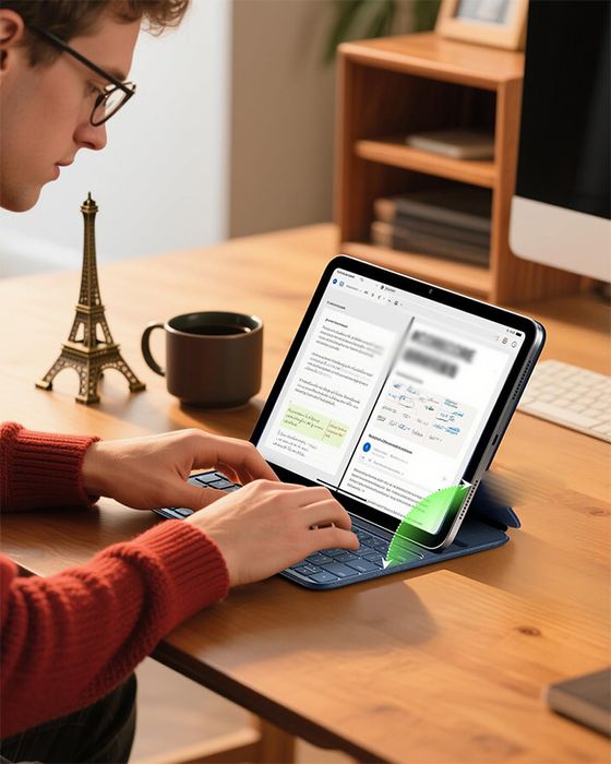 Klawiatura z Etui do iPad 10 gen 10,9 AZERTY Bluetooth Magnetyczna