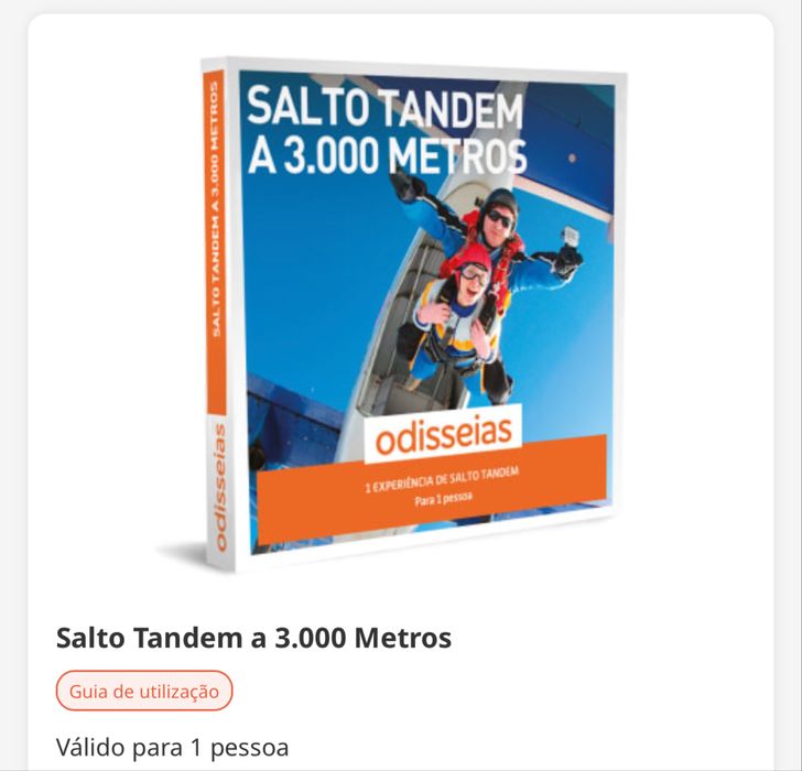 Voucher - Salto Tandem a 3.000 metros