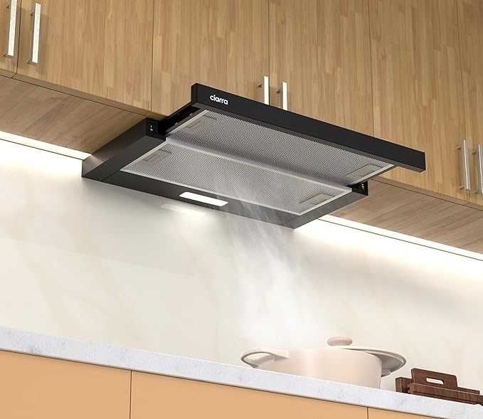 CIARRA CBCB6906D Teleskopowy Okap Kuchenny Pochłaniacz 60 cm 370 m/h