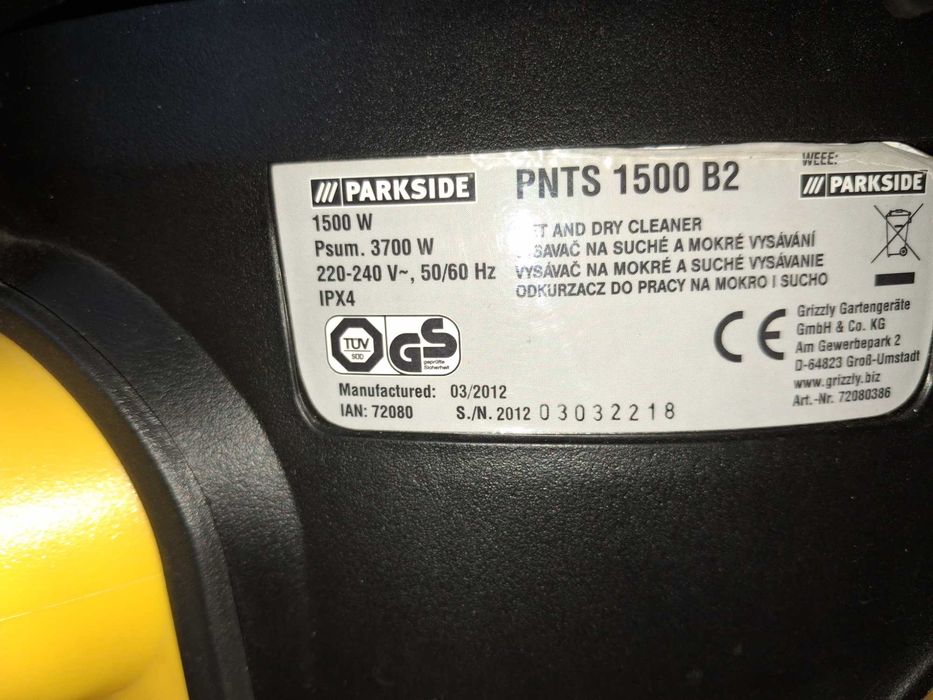 odkurzacz na mokro i sucho 1500 W