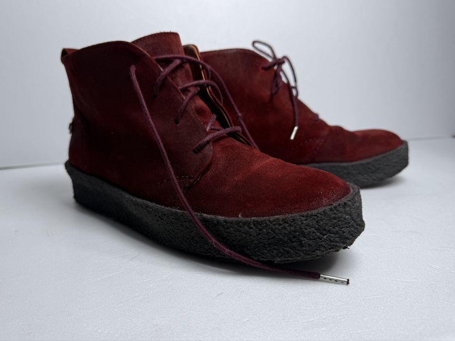 Shabbies Amsterdam bordowe botki r.40 wkł:25,5 cm skóra zamszowa