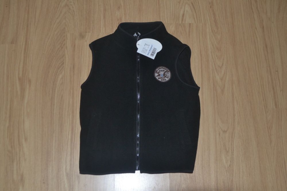 Ótimo colete polar preto, rapaz 11-12 anos, Petit Patapon, a estrear